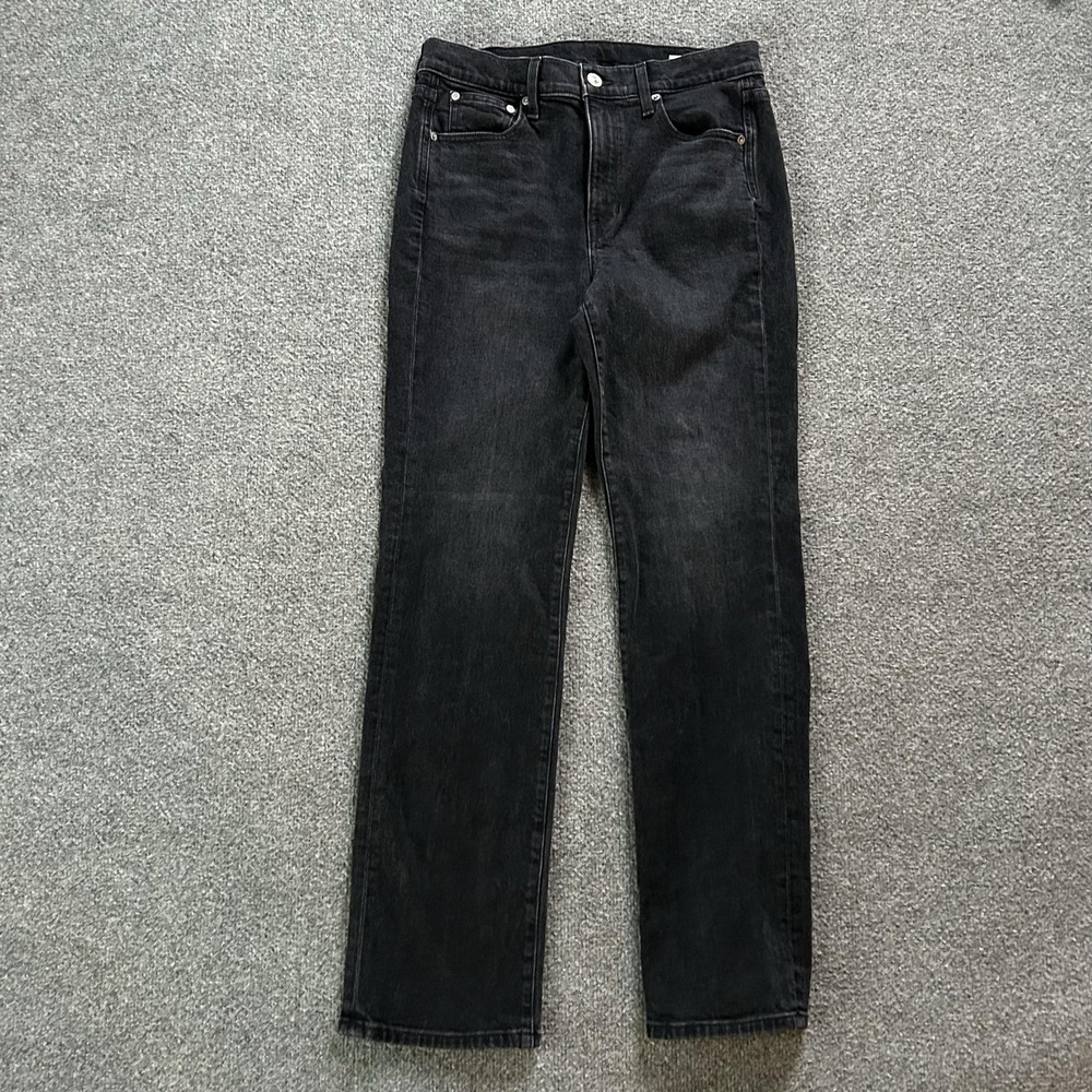 Ayr Jeans Womens 29 Gray High Rise Straight Charcoal Wash The LaLa Denim USA